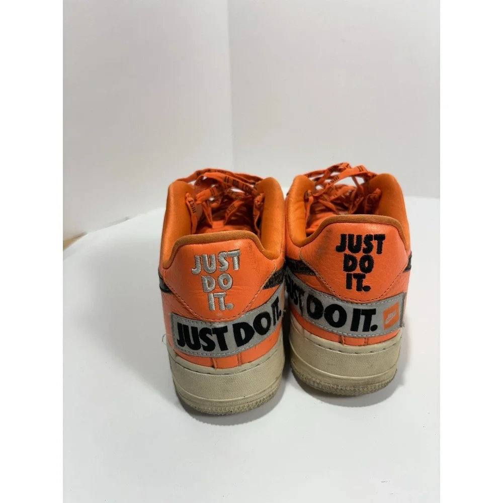 Nike Air Force 1 Low Just‎ Do It- Orange/Black/White AR7719-800 - Men's Size 9